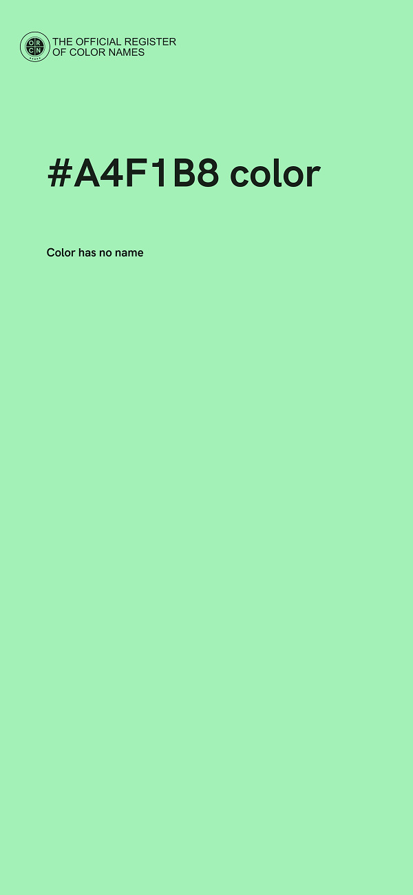 #A4F1B8 color image