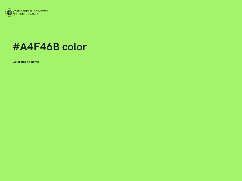 #A4F46B color image