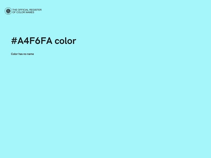 #A4F6FA color image