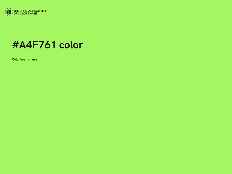 #A4F761 color image