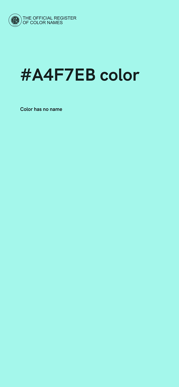 #A4F7EB color image