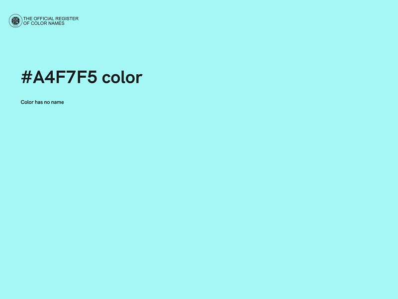 #A4F7F5 color image