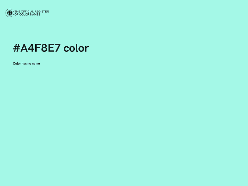 #A4F8E7 color image