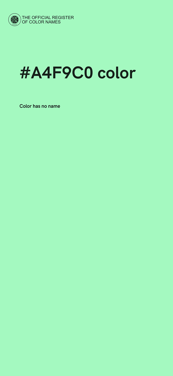 #A4F9C0 color image