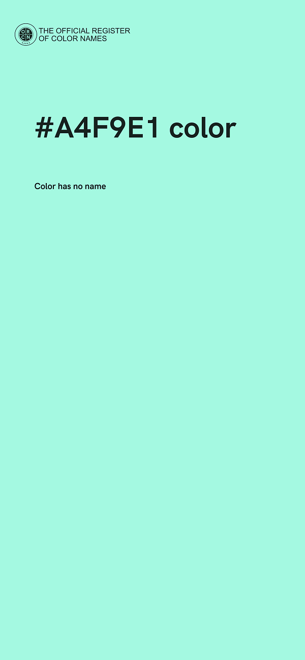 #A4F9E1 color image