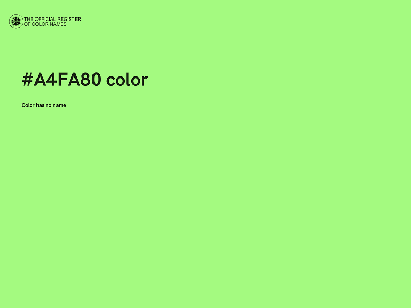 #A4FA80 color image