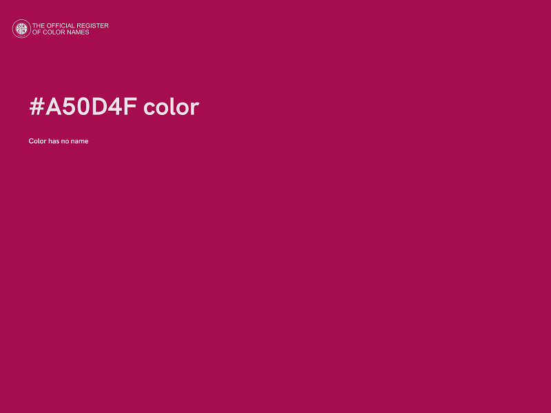 #A50D4F color image