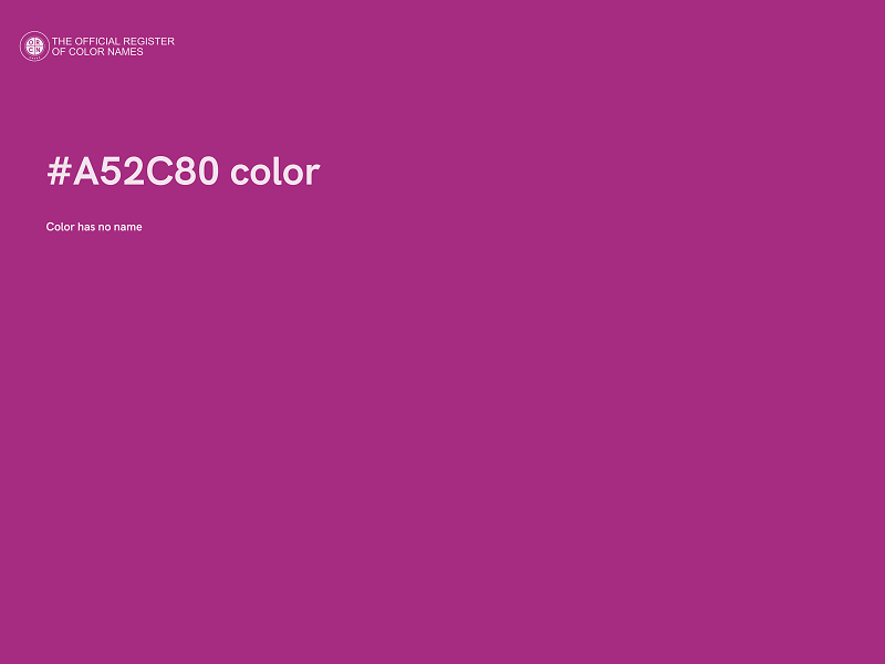 #A52C80 color image