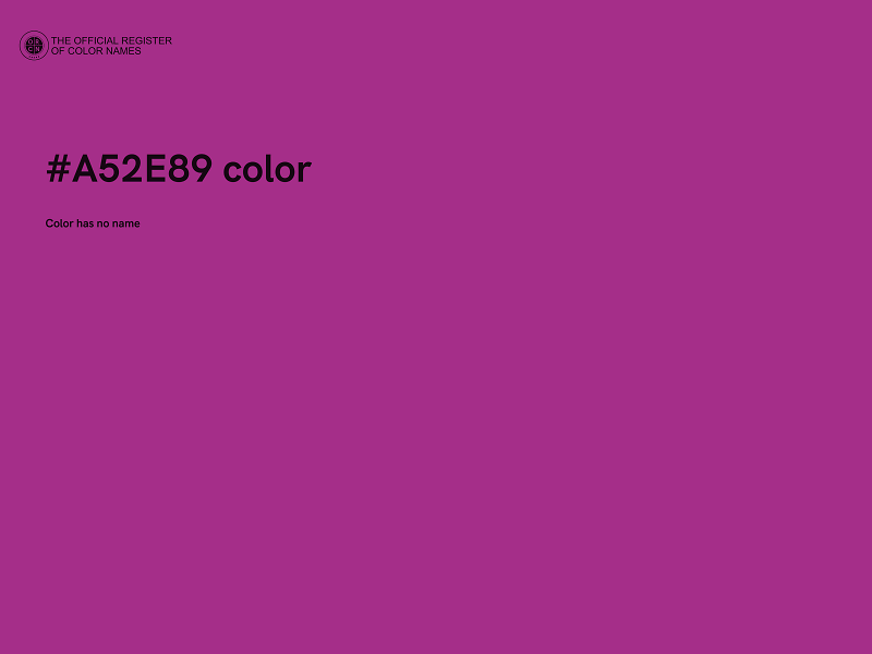 #A52E89 color image