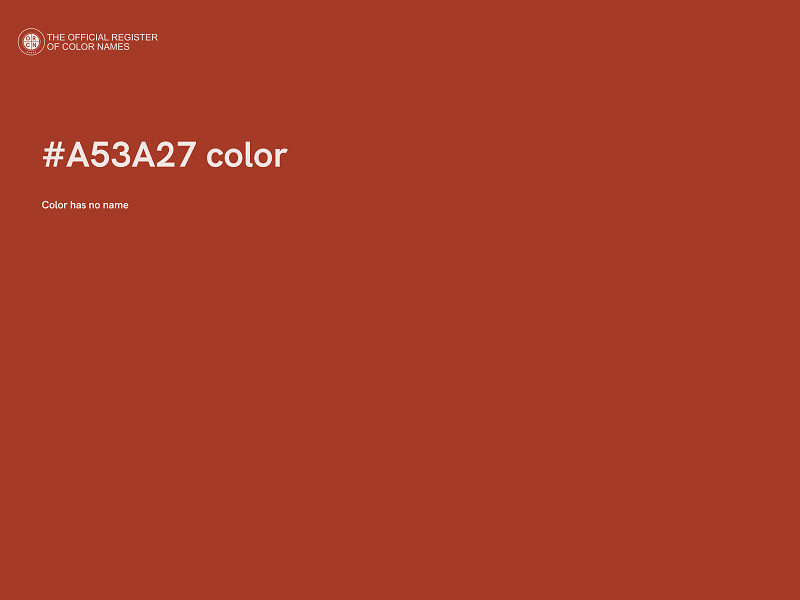 #A53A27 color image