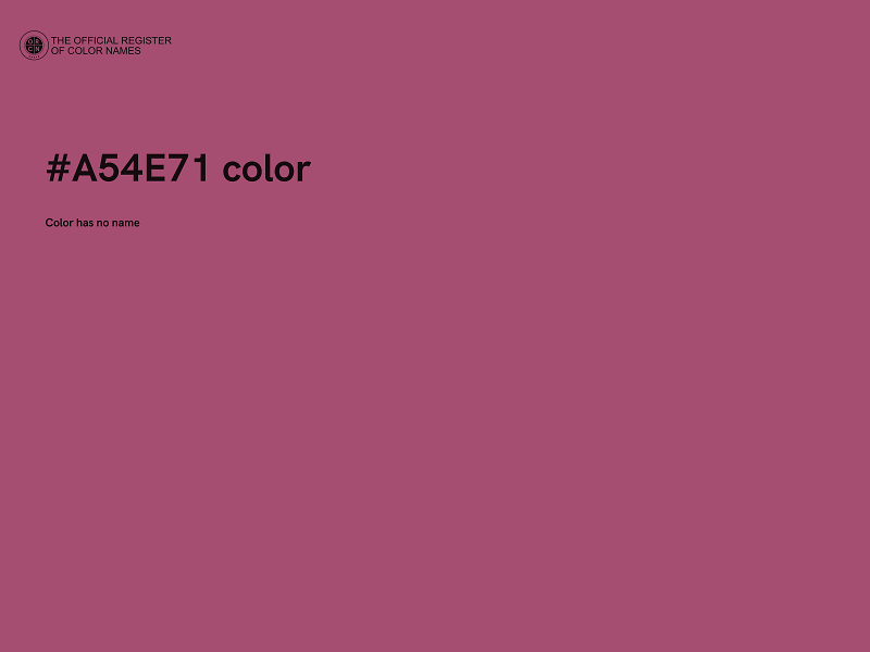 #A54E71 color image