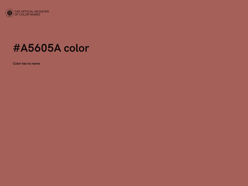 #A5605A color image