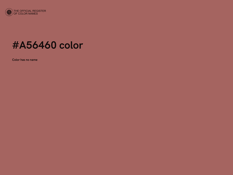 #A56460 color image