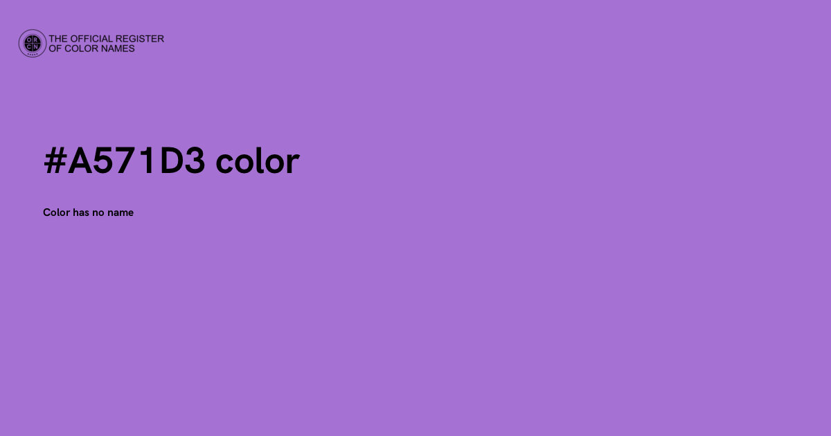 Color #A571D3 - The Official Register of Color Names