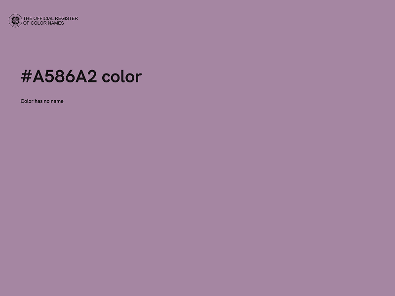 #A586A2 color image