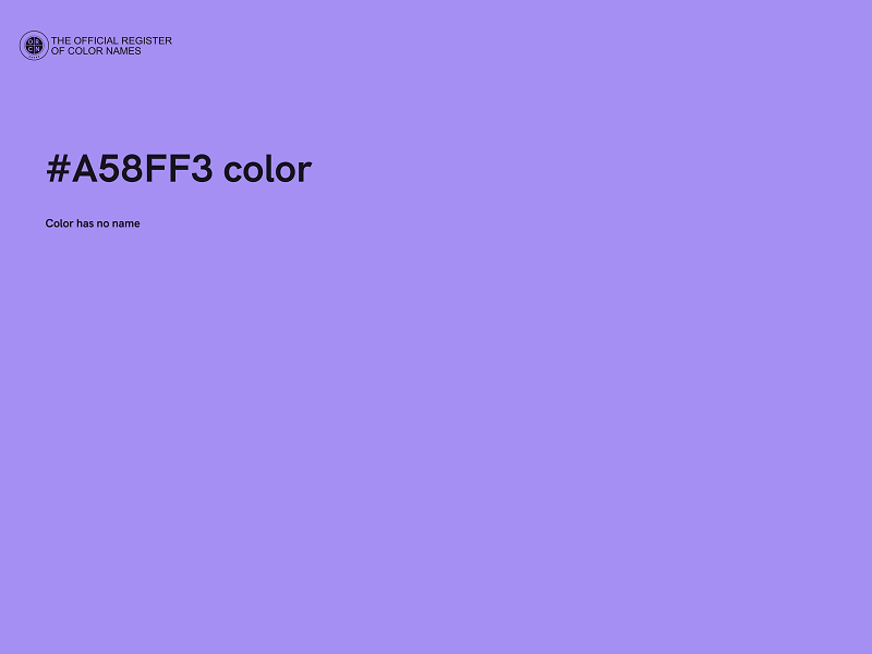 #A58FF3 color image