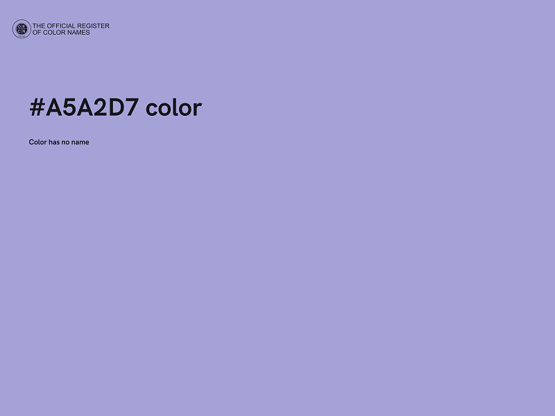 #A5A2D7 color image