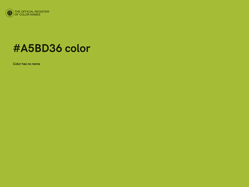 #A5BD36 color image