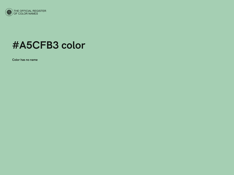 #A5CFB3 color image