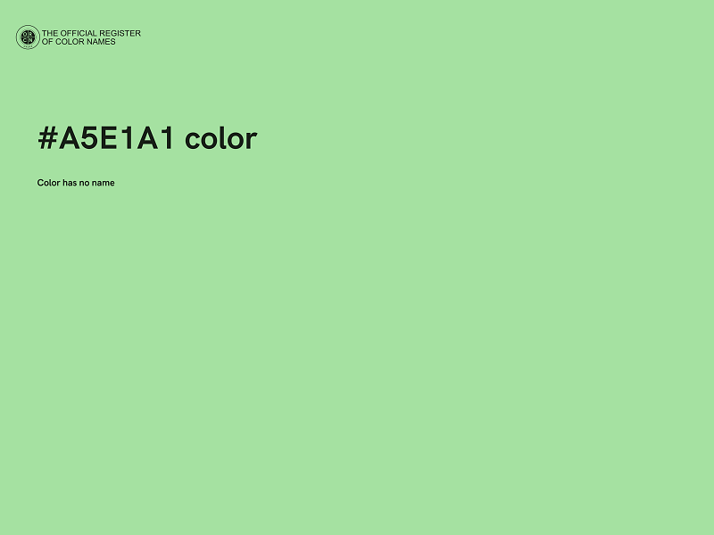 #A5E1A1 color image