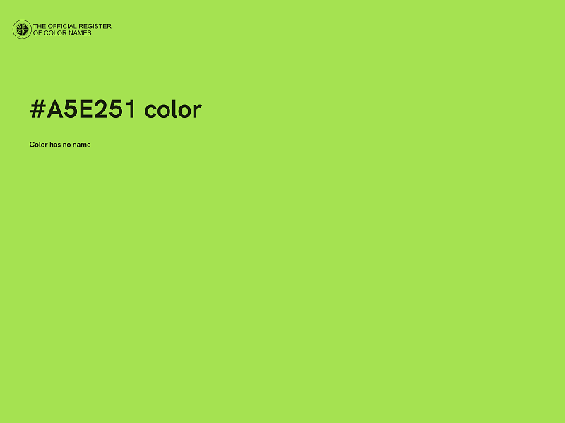 #A5E251 color image