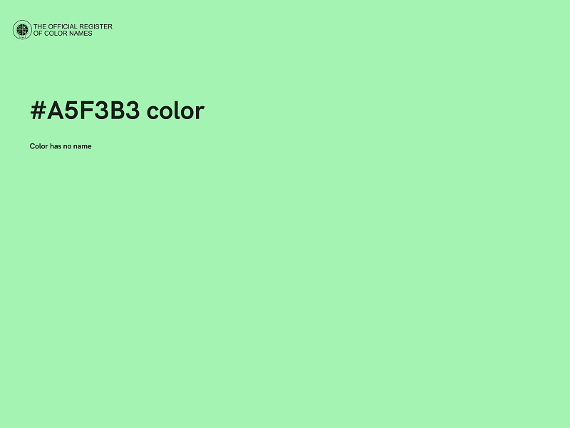 #A5F3B3 color image