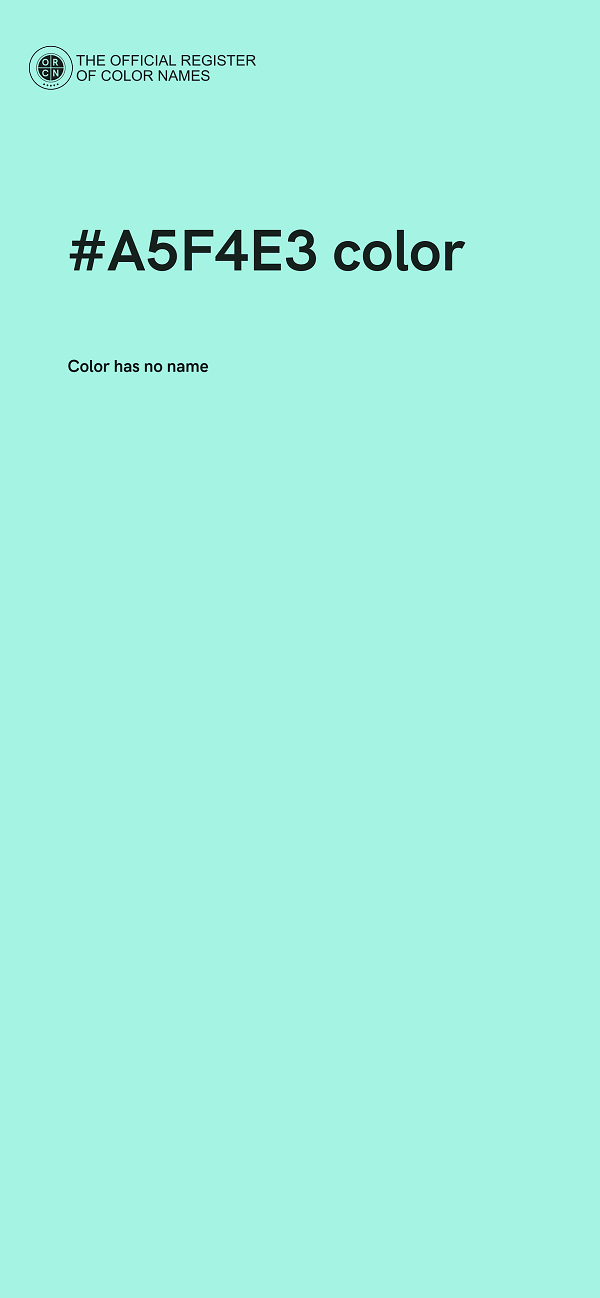 #A5F4E3 color image