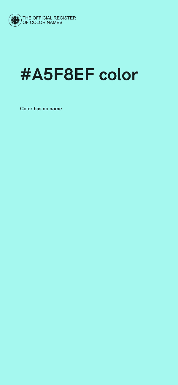 #A5F8EF color image