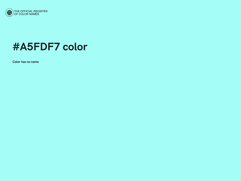 #A5FDF7 color image