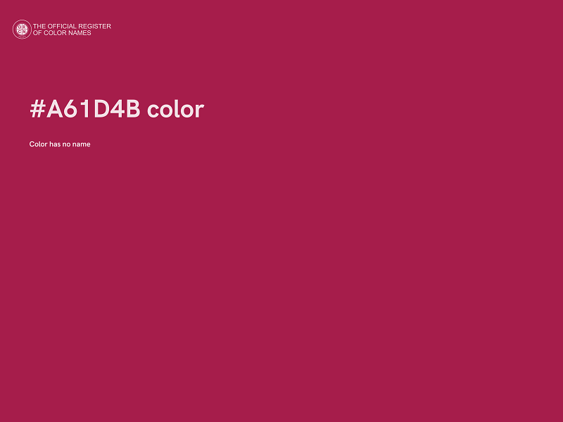 #A61D4B color image