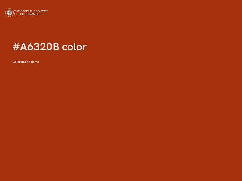 #A6320B color image