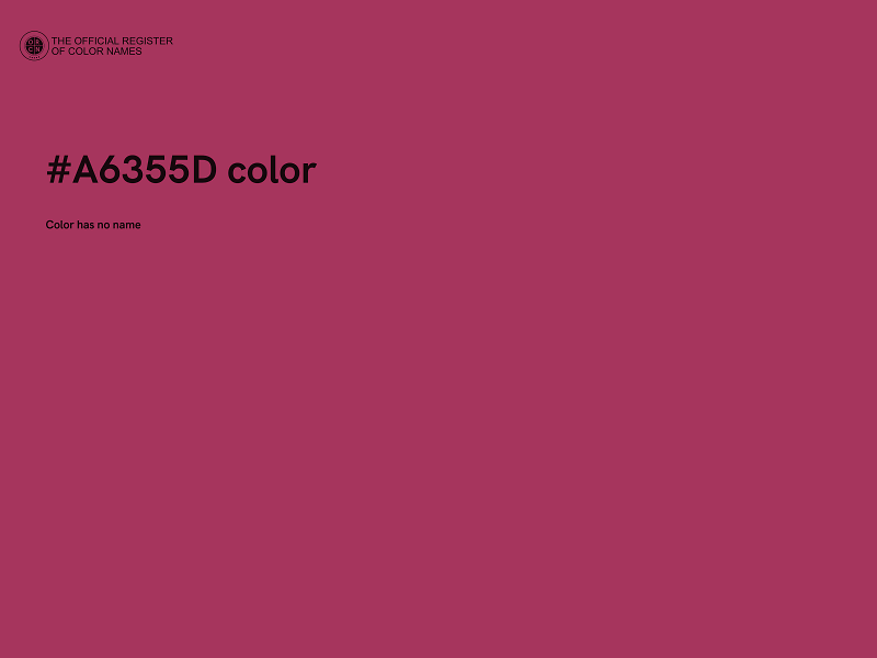 #A6355D color image