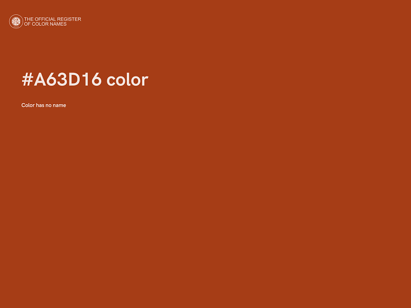 #A63D16 color image