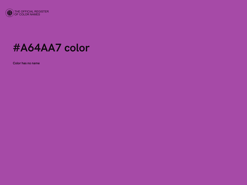 #A64AA7 color image