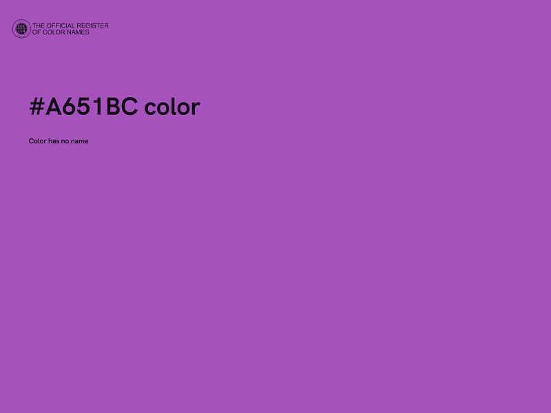 #A651BC color image