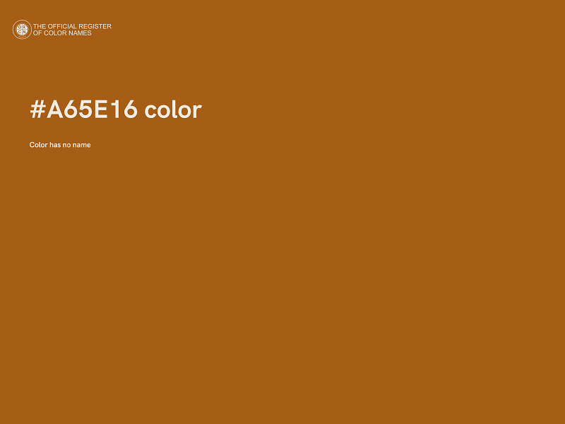 #A65E16 color image