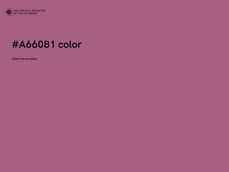 #A66081 color image