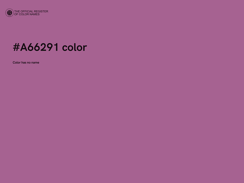 #A66291 color image