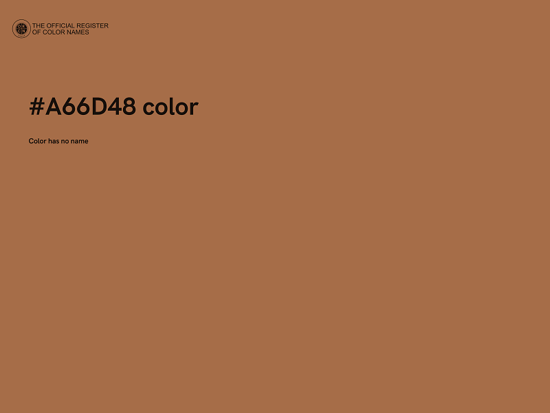 #A66D48 color image