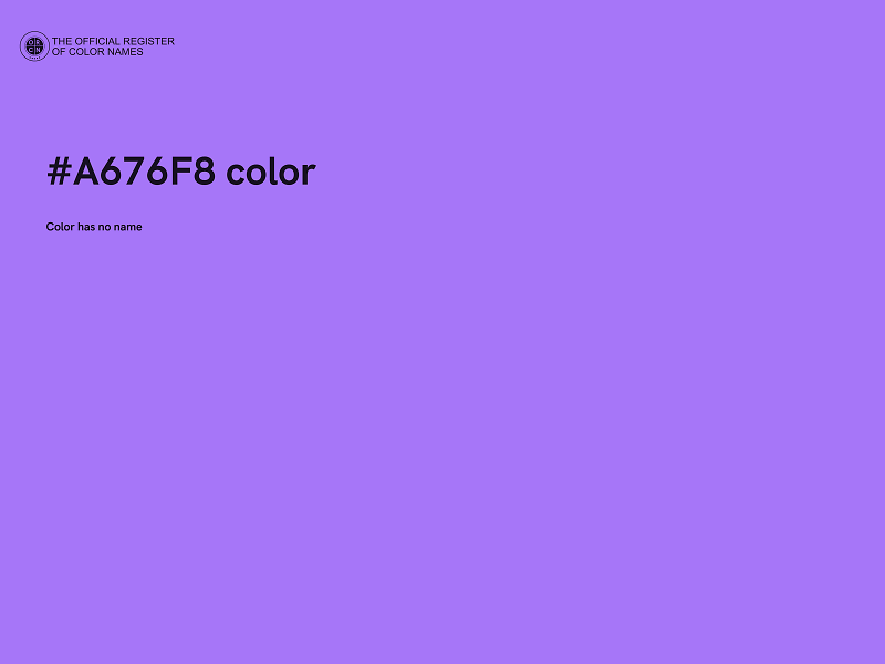 #A676F8 color image