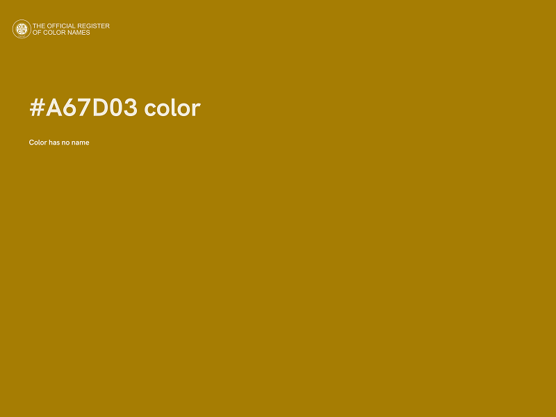 #A67D03 color image