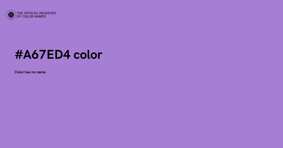 Color #A67ED4 - The Official Register of Color Names