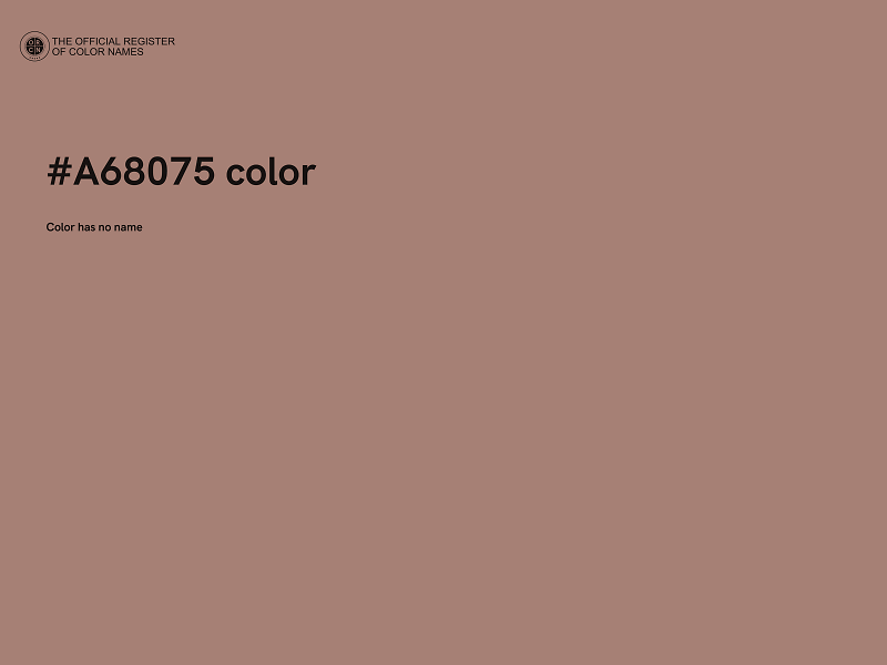 #A68075 color image