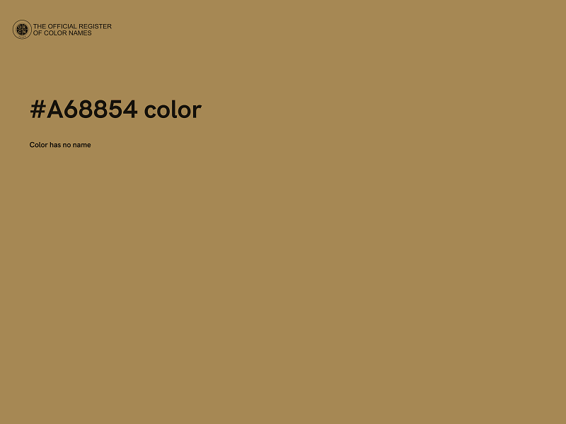 #A68854 color image