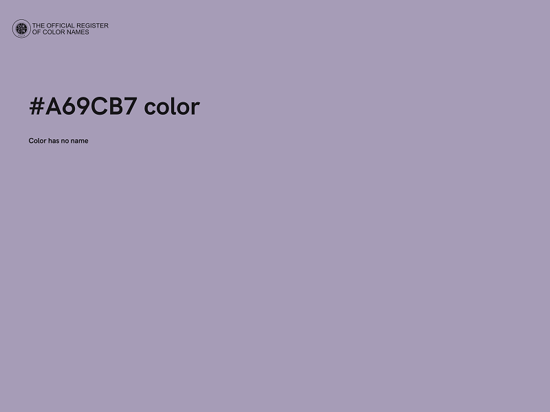 #A69CB7 color image