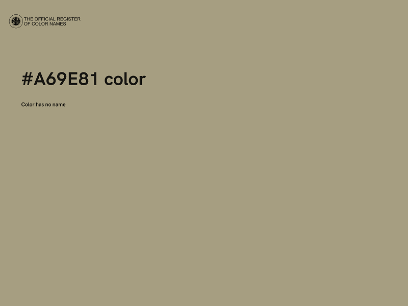 #A69E81 color image