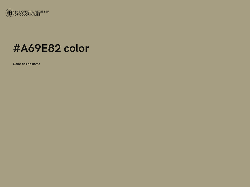 #A69E82 color image