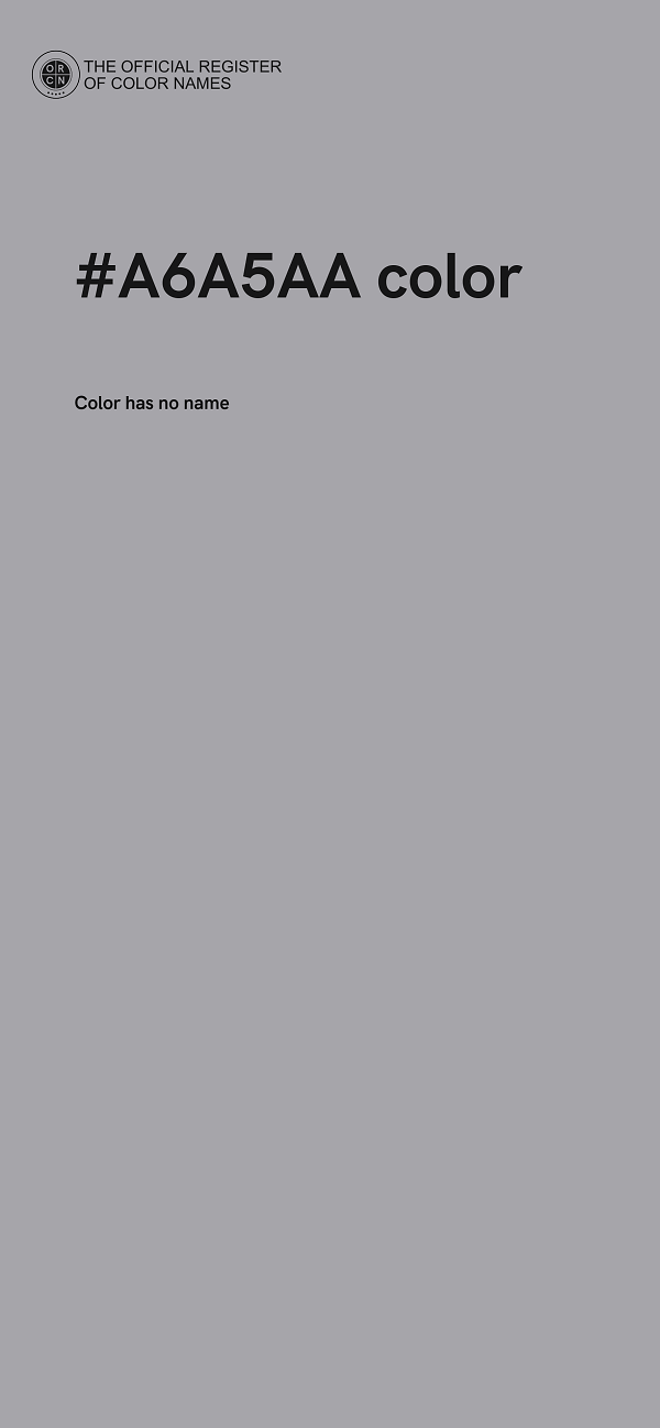 #A6A5AA color image