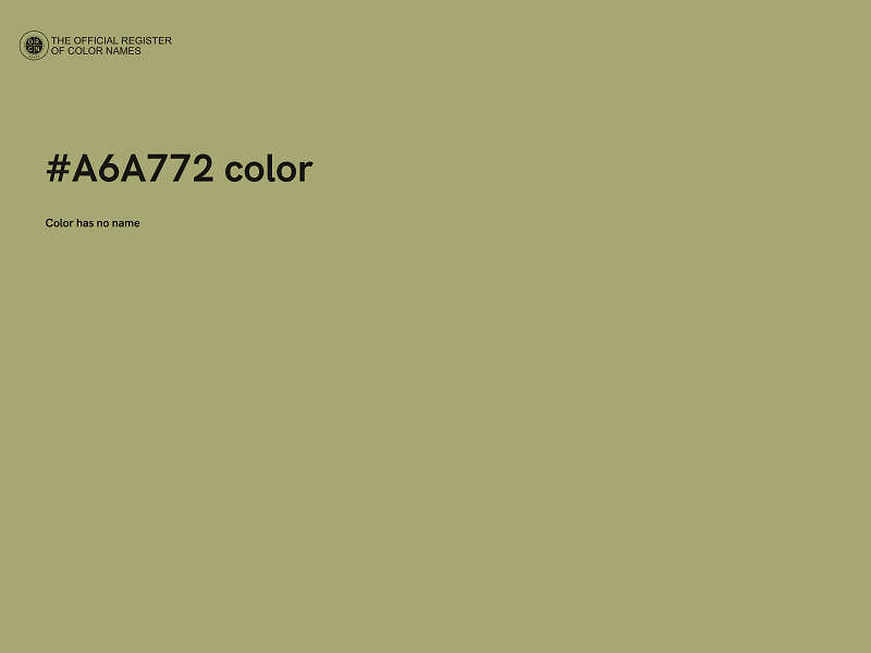 #A6A772 color image