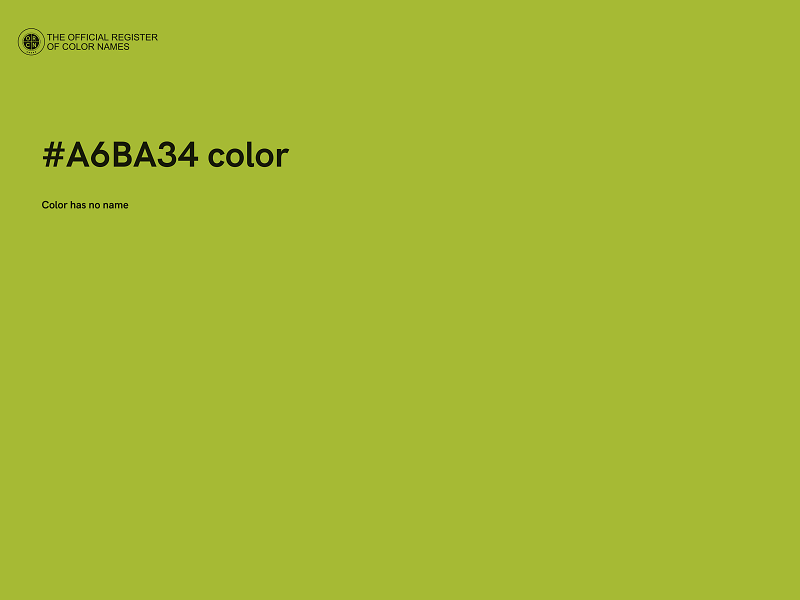 #A6BA34 color image